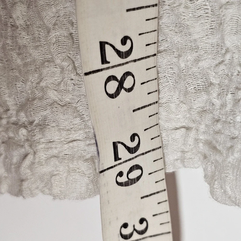 IC by Connie K Top Womens 2X Black White Guaze Art to Wear Blouse Lagenlook Boxy - Picture 14 of 15